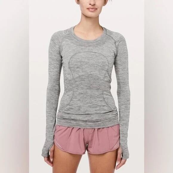 Lululemon Swiftly Tech Long Sleeve Top Gray Sz 6 Athletic - Picture 1 of 7